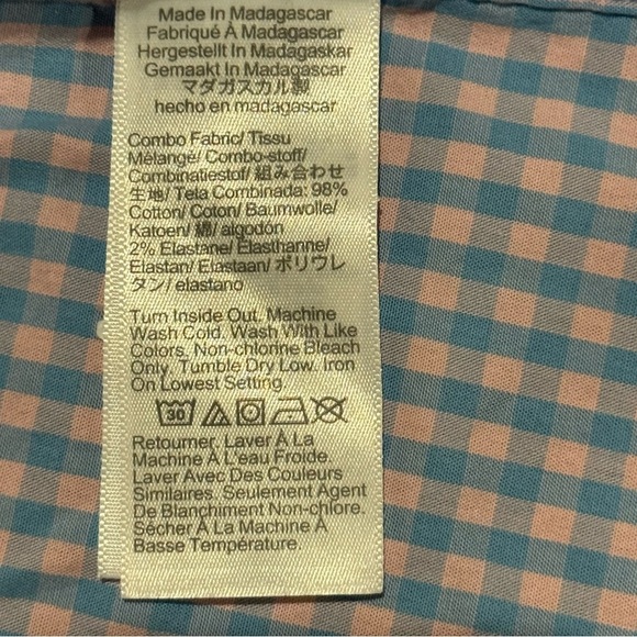 NEW J Crew Mens Flex Washed Large Shirt Classic Pink Blue Plaid Long Sleeve NWT - Picture 3 of 8